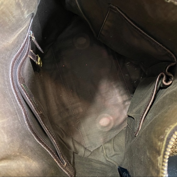 KENNETH COLE New York Brown Pebble Leather Studded large Shoulder Bag - Picture 6 of 7